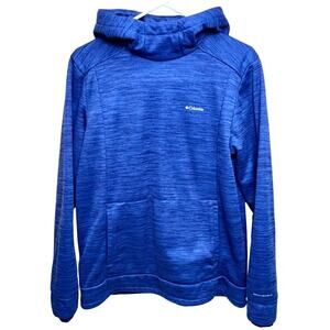Columbia Omni-Shield Womens Blue Hoodie Fleece Blue Pullover Size L